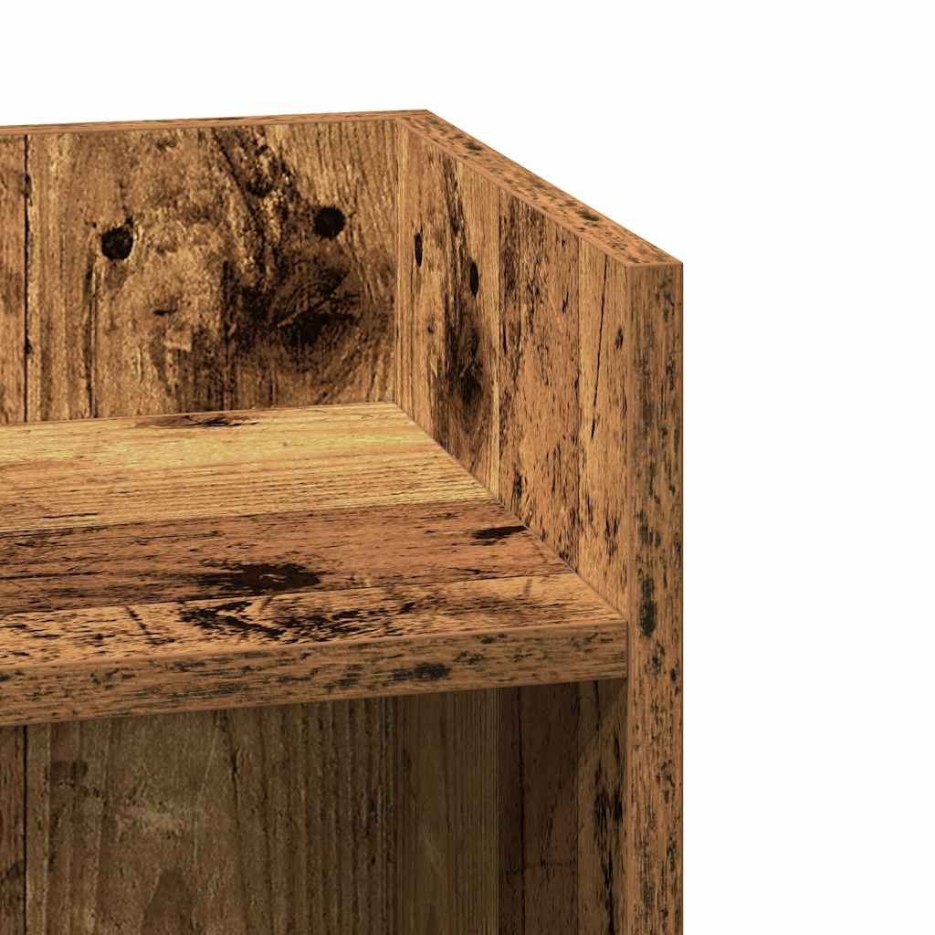 vidaXL Stoliki boczne 2 szt. z półką, stare drewno, 25,5x27x60 cm