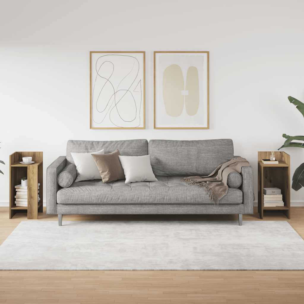 vidaXL Stoliki boczne 2 szt. z półką, dąb artisan, 25,5x27x60 cm