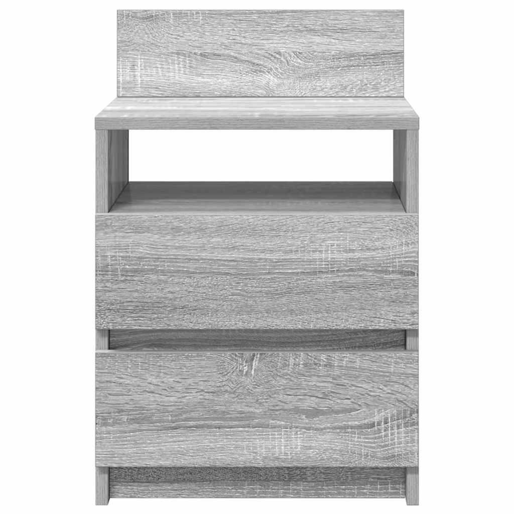 vidaXL Szafki nocne 2 szt. z 2 szufladami Szary Sonoma 40x33x60 cm
