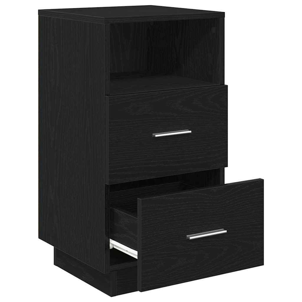 vidaXL Szafki nocne z 2 szufladami, 2 szt., czarne, 36x36x68 cm