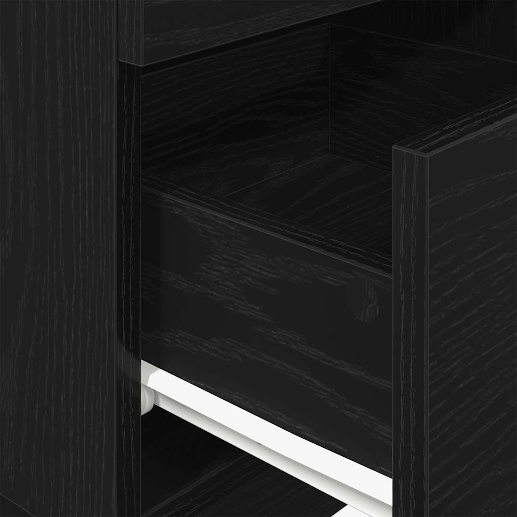 vidaXL Szafki nocne z 2 szufladami, 2 szt., czarne, 36x36x68 cm