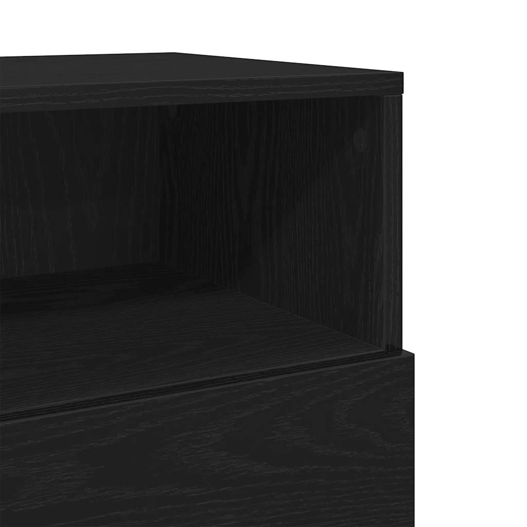vidaXL Szafki nocne z 2 szufladami, 2 szt., czarne, 36x36x68 cm