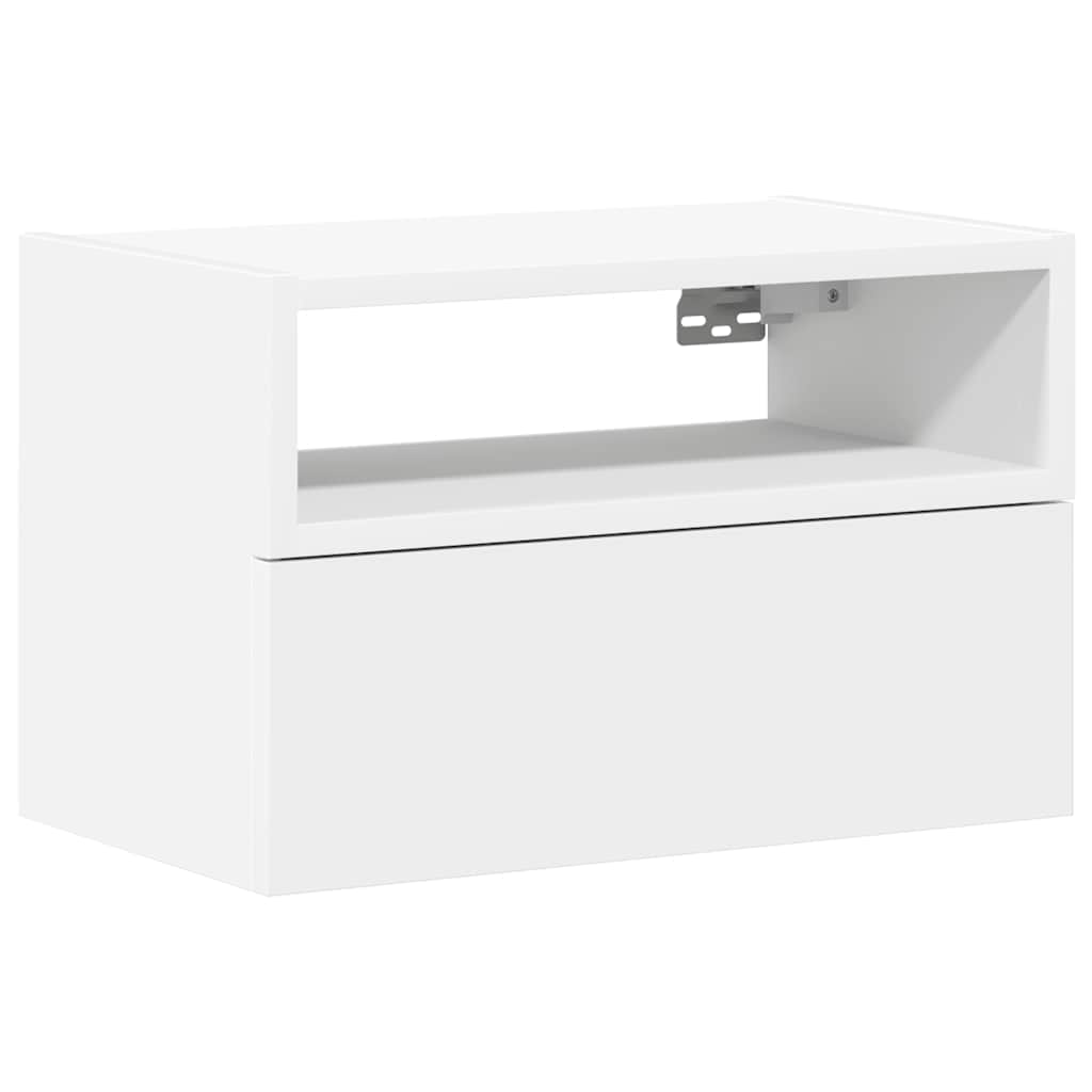 vidaXL Szafka nocna, wisząca, 45x26x28,5 cm, biała