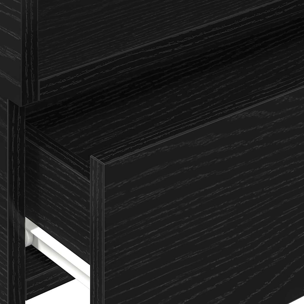 vidaXL Wisząca szafka nocna, czarna, 45x26x28,5 cm