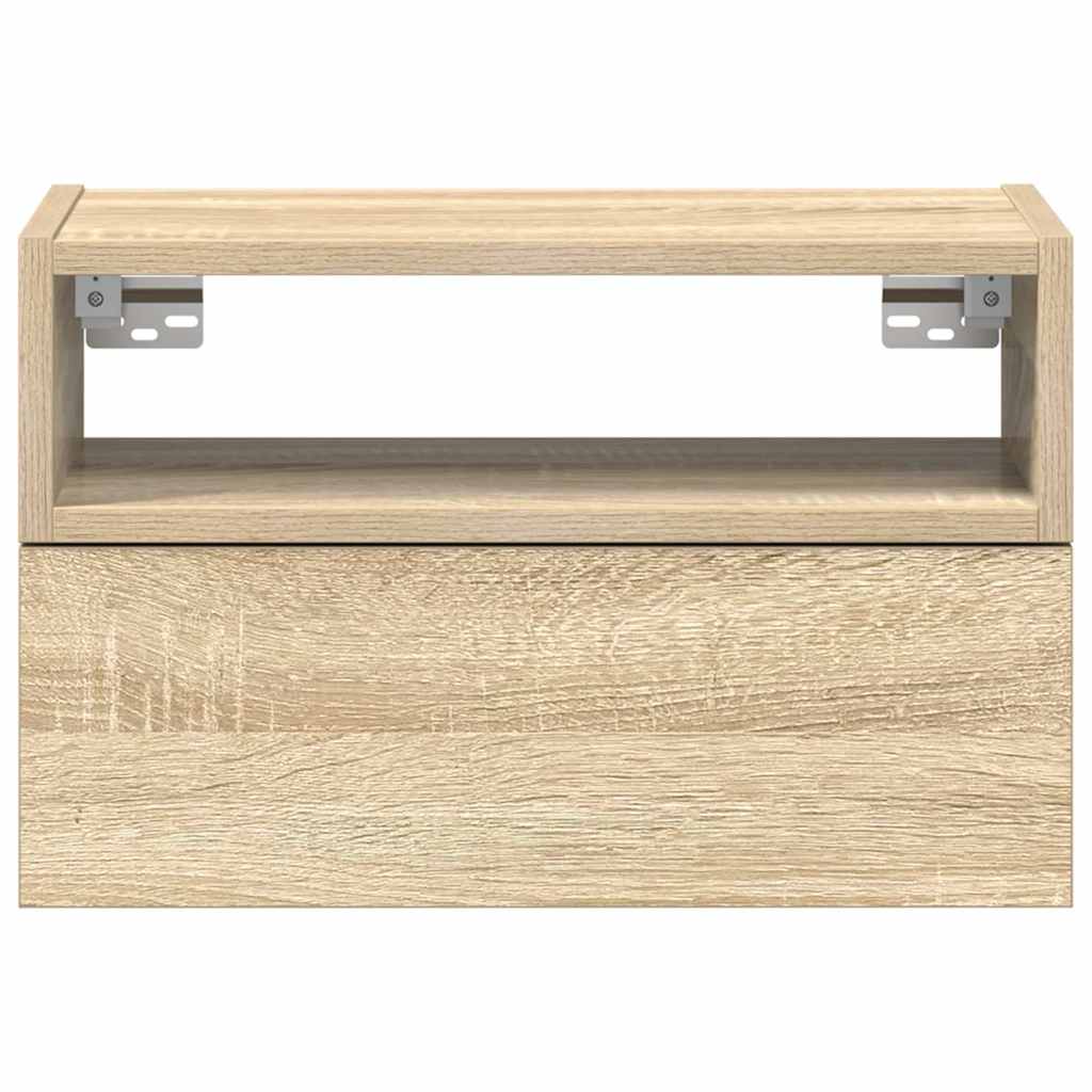 vidaXL Wisząca szafka nocna, dąb sonoma, 45x26x28,5 cm