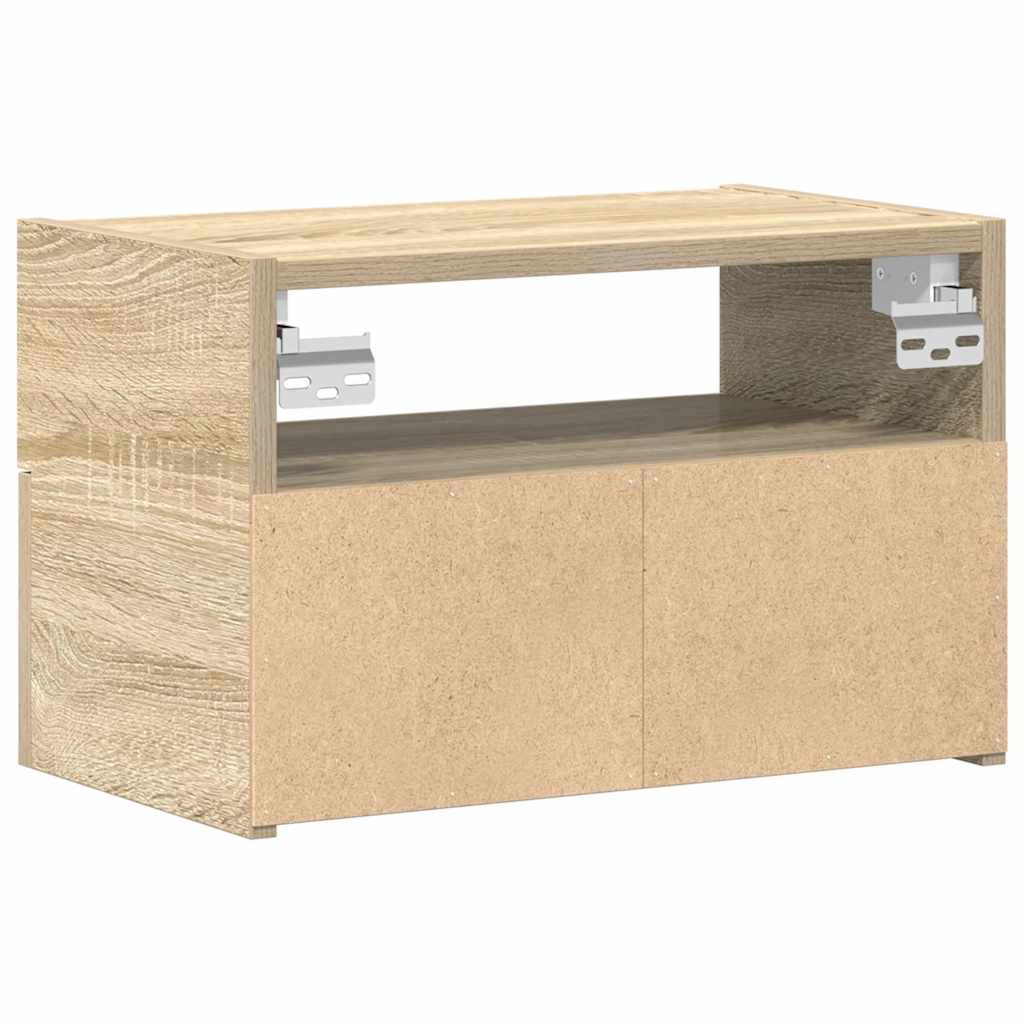 vidaXL Wisząca szafka nocna, dąb sonoma, 45x26x28,5 cm