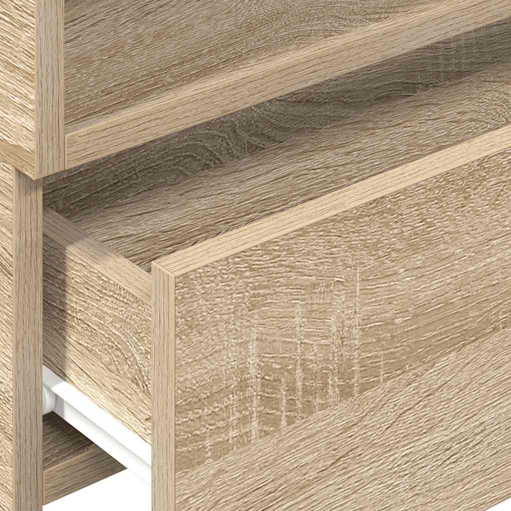 vidaXL Wiszące szafki nocne, 2 szt., dąb sonoma, 45x26x28,5 cm