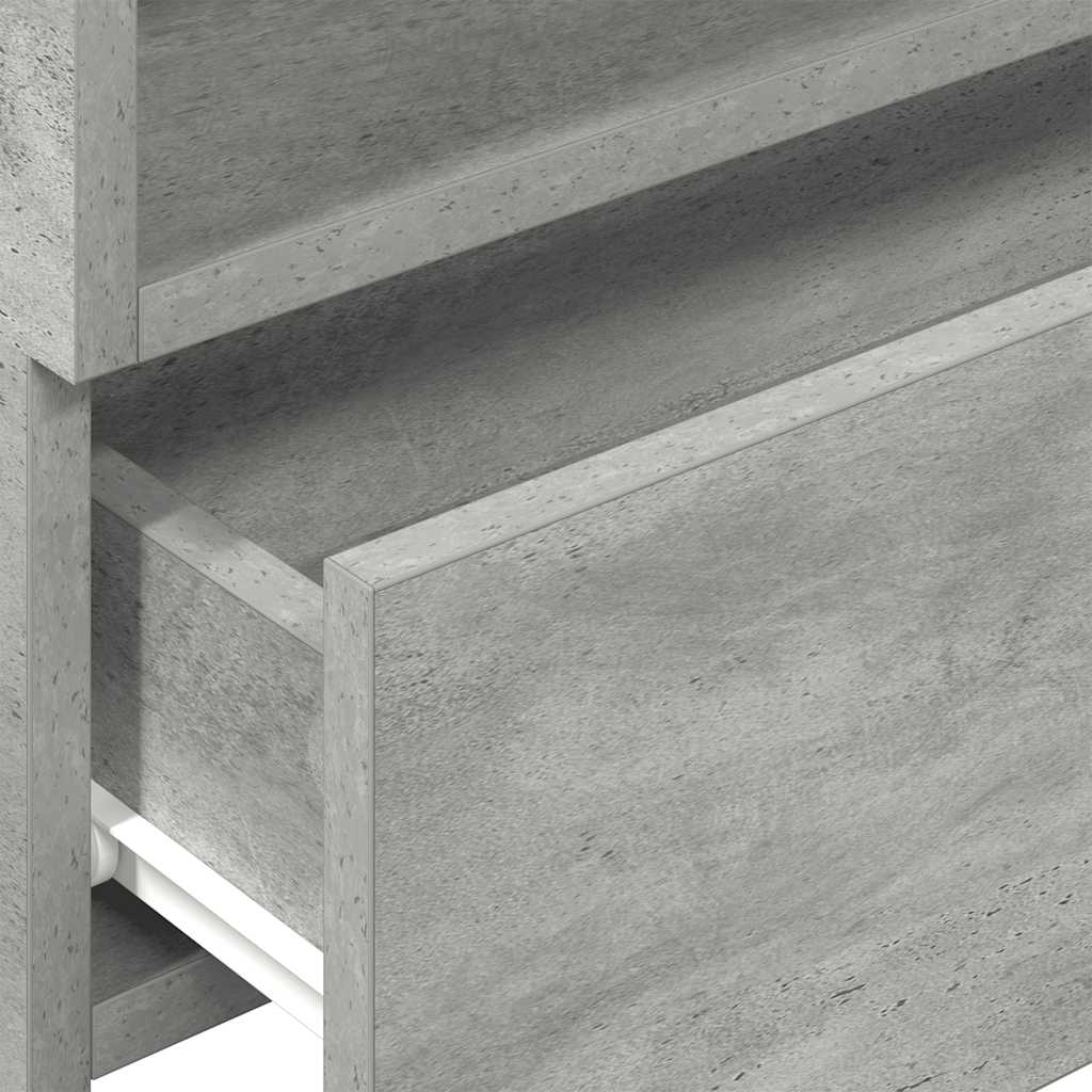 vidaXL Wisząca szafka nocna, szarość betonu, 45x26x28,5 cm