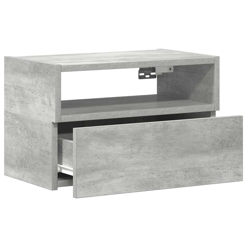 vidaXL Wiszące szafki nocne, 2 szt., szarość betonu, 45x26x28,5 cm