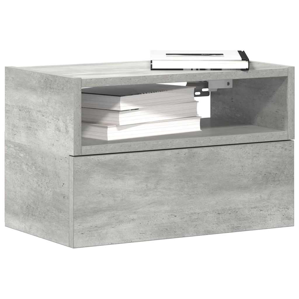 vidaXL Wiszące szafki nocne, 2 szt., szarość betonu, 45x26x28,5 cm