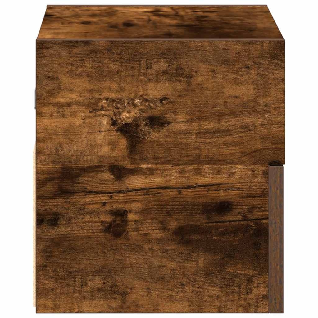 vidaXL Wisząca szafka nocna, przydymiony dąb, 45x26x28,5 cm