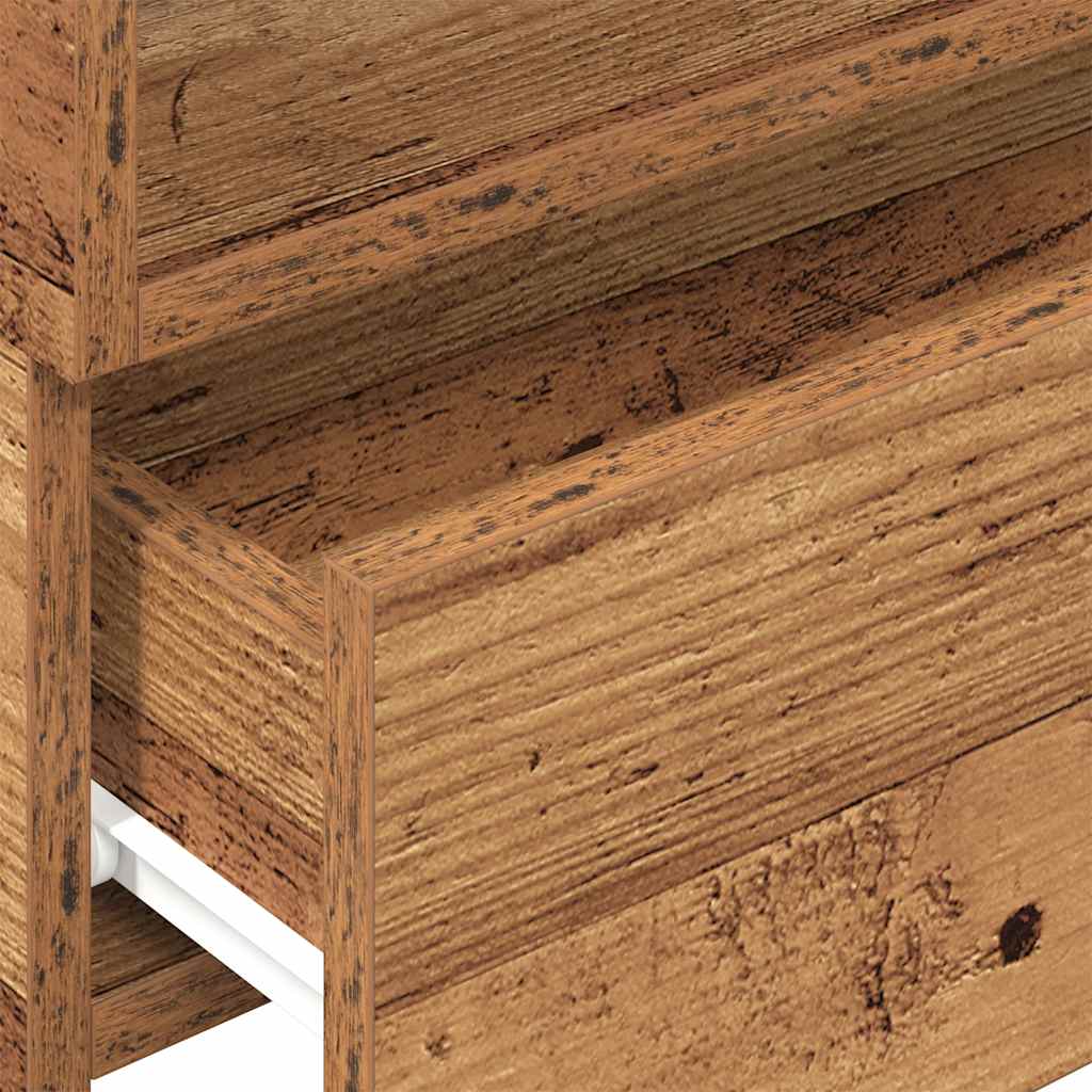 vidaXL Wisząca szafka nocna, stare drewno, 45x26x28,5 cm