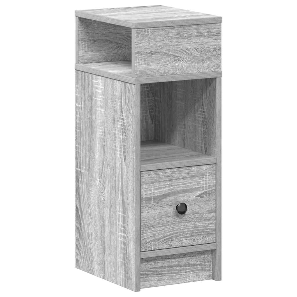 vidaXL Szafka nocna z szufladą Szary Sonoma 25x31x66 cm