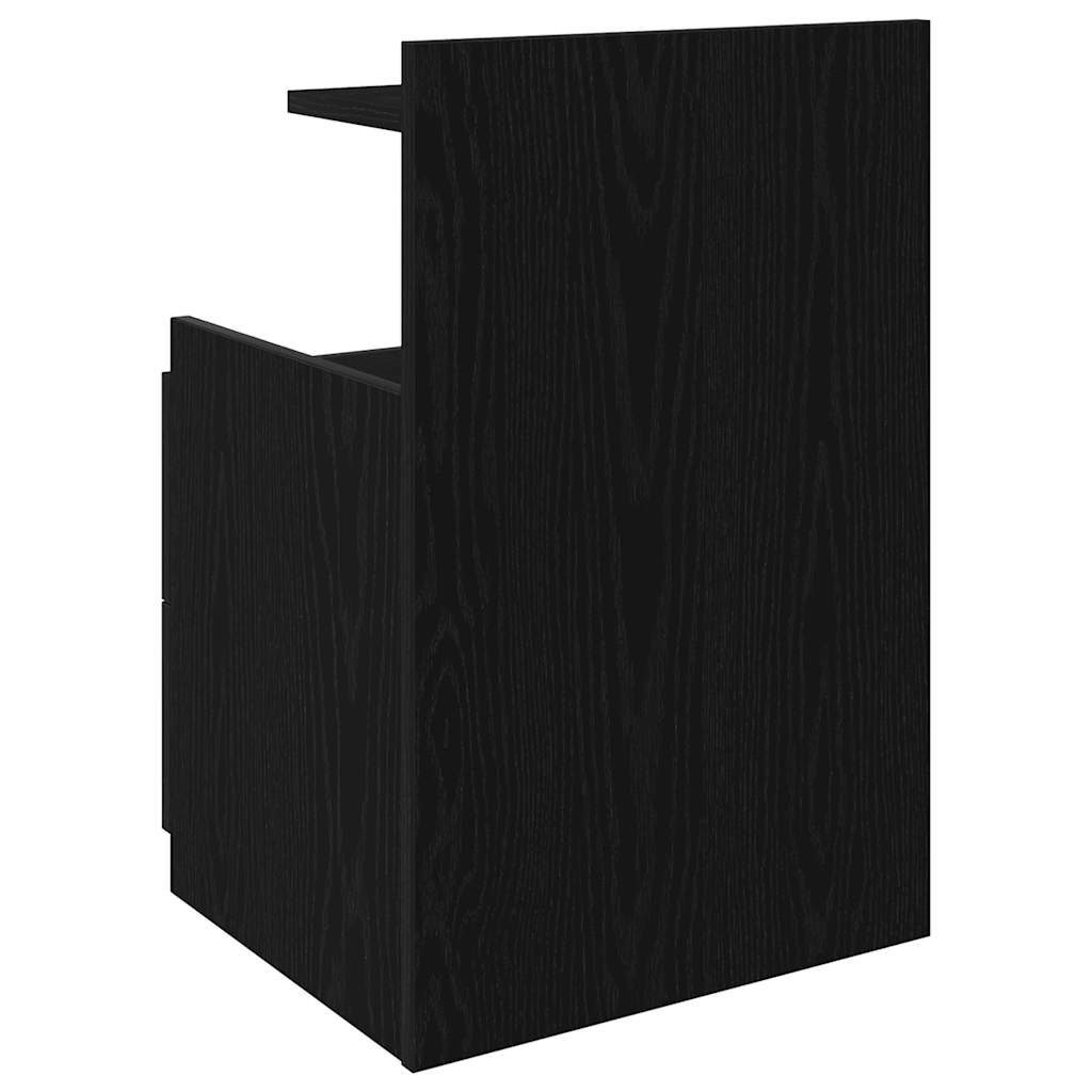 vidaXL Szafka nocna z 2 szufladami Czarna 40x36,5x62 cm