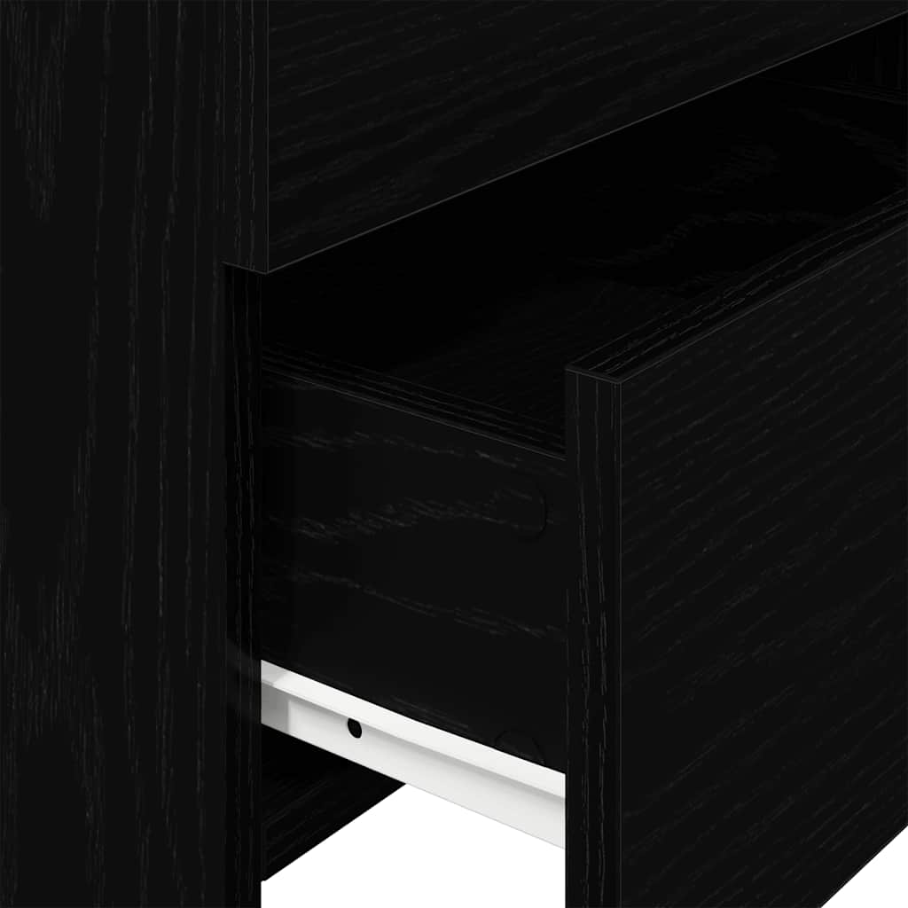 vidaXL Szafka nocna z 2 szufladami Czarna 40x36,5x62 cm