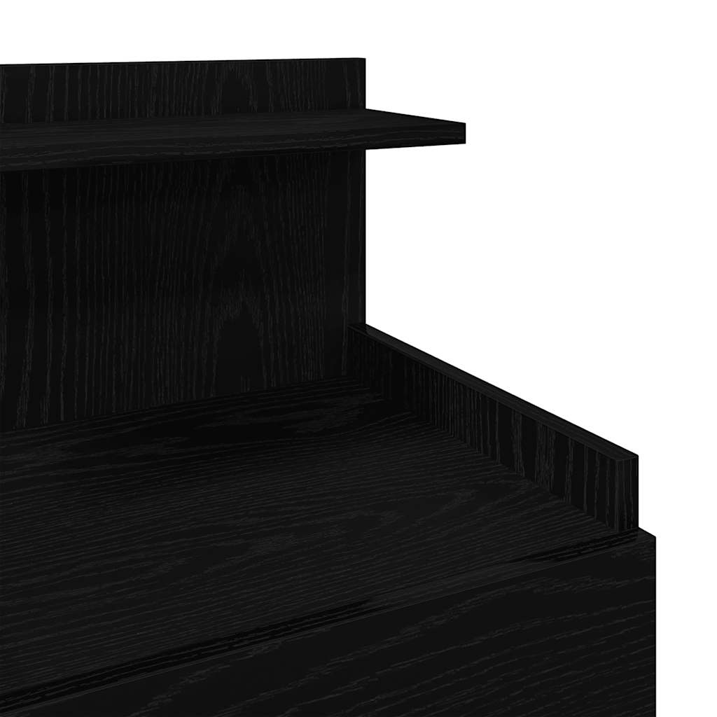 vidaXL Szafka nocna z 2 szufladami Czarna 40x36,5x62 cm