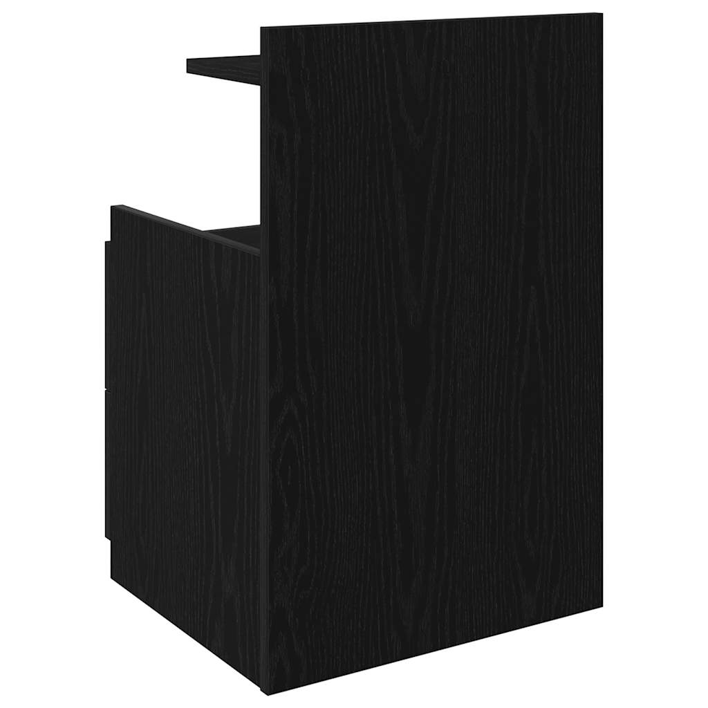 vidaXL Szafki nocne 2 szt. z 2 szufladami czarne 40x36,5x62 cm