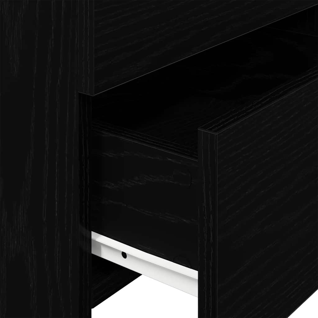 vidaXL Szafki nocne 2 szt. z 2 szufladami czarne 40x36,5x62 cm