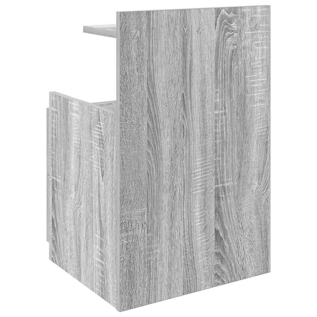 vidaXL Szafki nocne 2 szt. z 2 szufladami Szary Sonoma 40x36,5x62 cm