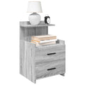 vidaXL Szafki nocne 2 szt. z 2 szufladami Szary Sonoma 40x36,5x62 cm