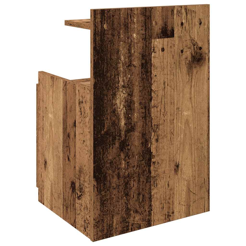 vidaXL Szafki nocne 2 szt. z 2 szufladami Stare drewno 40x36,5x62 cm