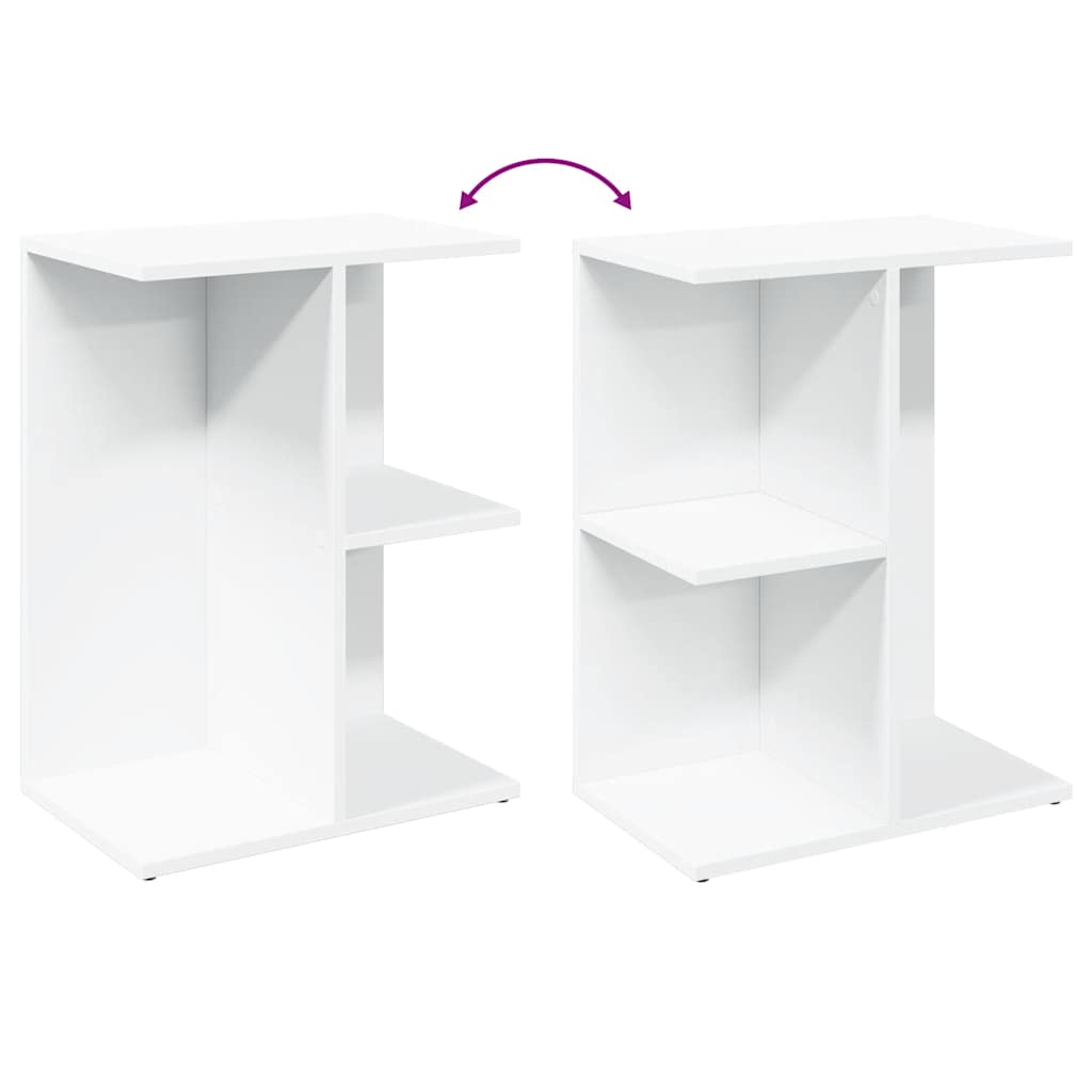 vidaXL Stolik nocny, biała, 46,5x29x61 cm, materiał drewnopochodny