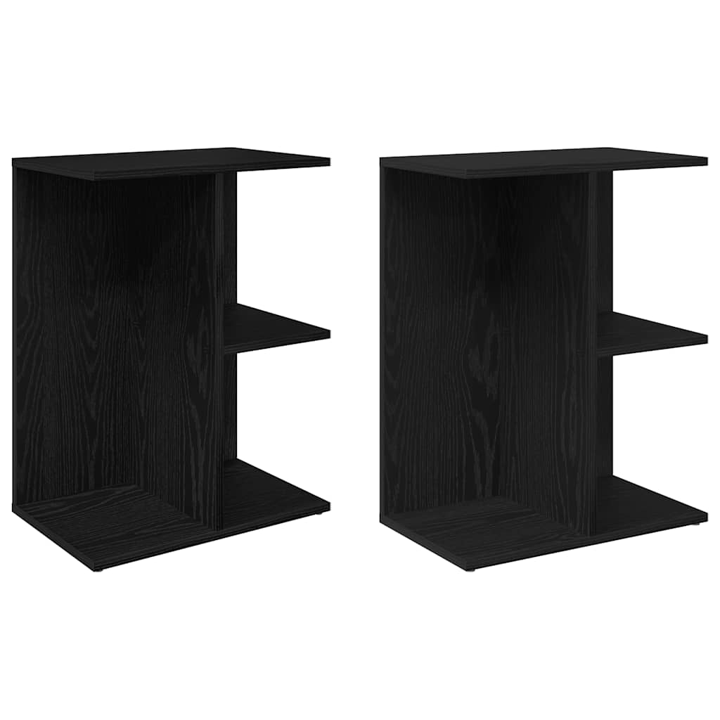 vidaXL Stoliki nocne, 2 szt., czarne, 46,5x29x61 cm
