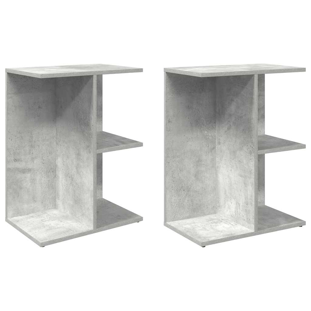 vidaXL Stoliki nocne, 2 szt., szarość betonu, 46,5x29x61 cm