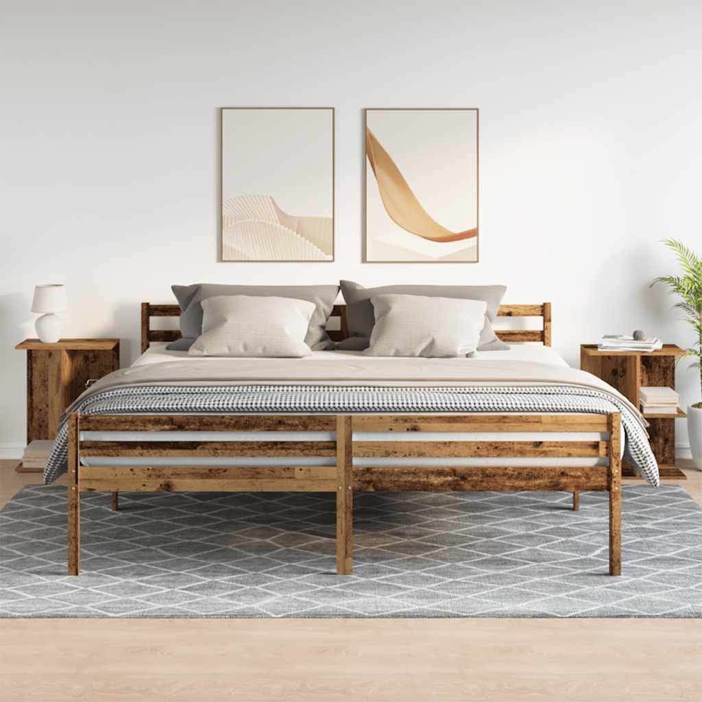 vidaXL Stoliki nocne, 2 szt. stare drewno, 46,5x29x61 cm