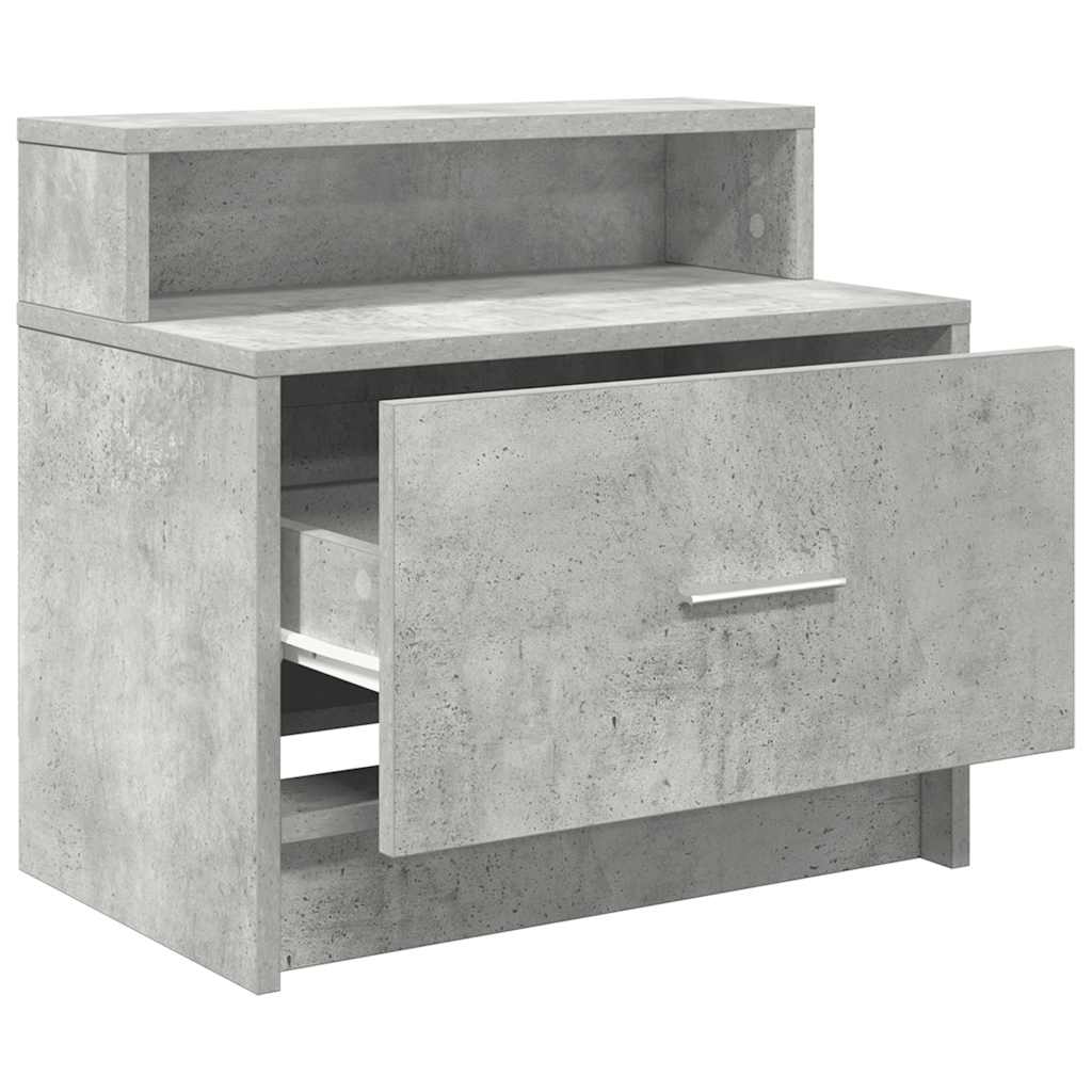 vidaXL Szafka nocna z szufladą, szarość betonu, 51x31x47 cm