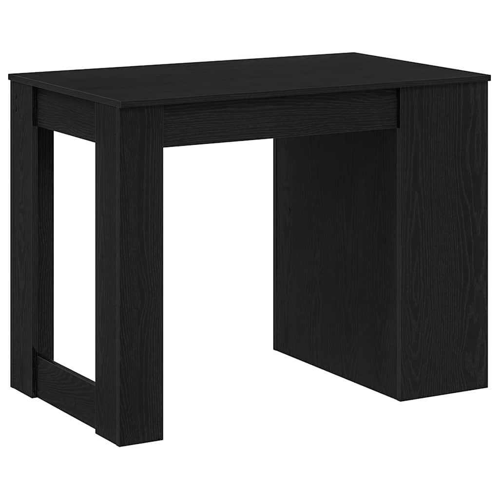 vidaXL Biurko z szufladą i półką, czarne, 102x62x77,5 cm