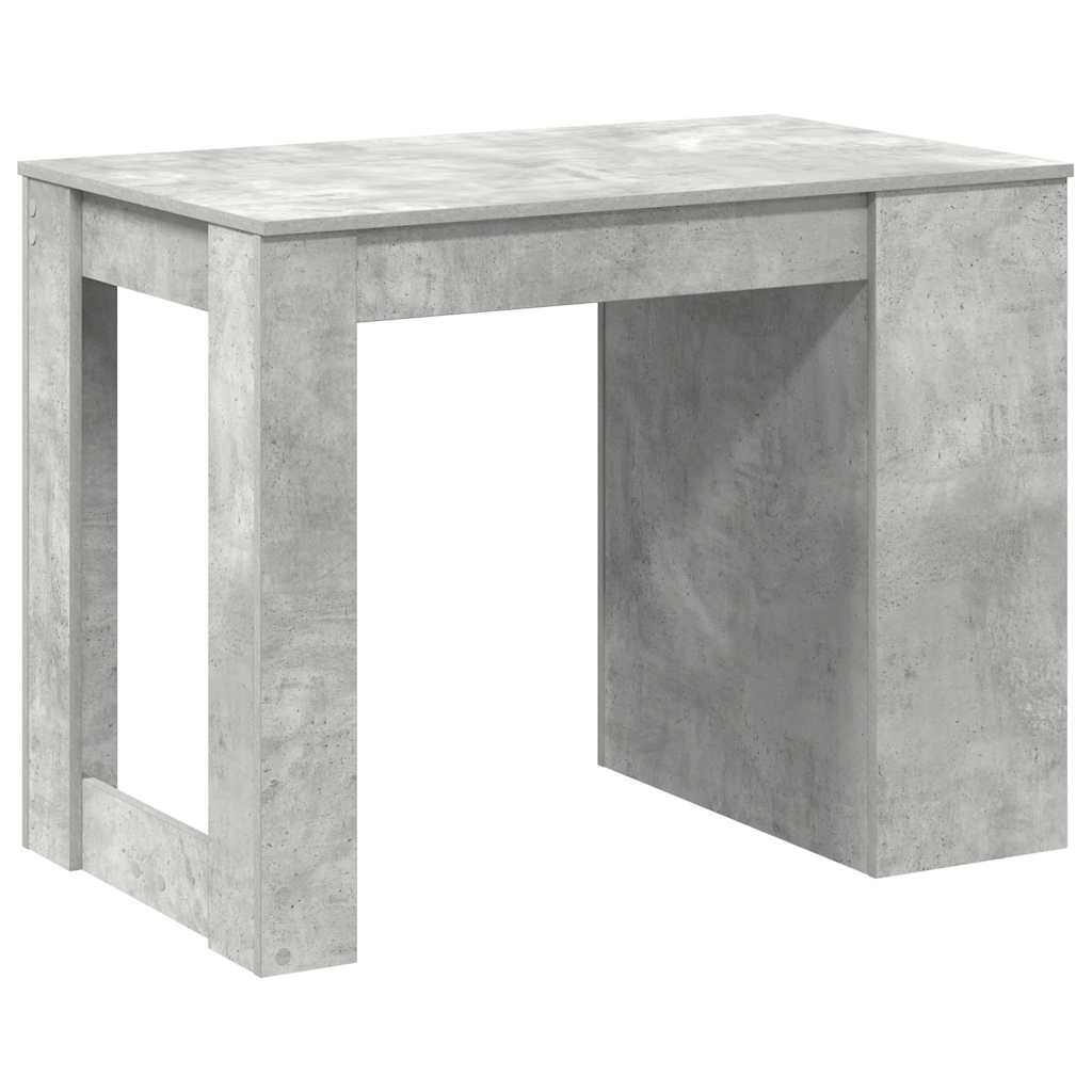 vidaXL Biurko z szufladą i półką, szarość betonu, 102x62x77,5 cm