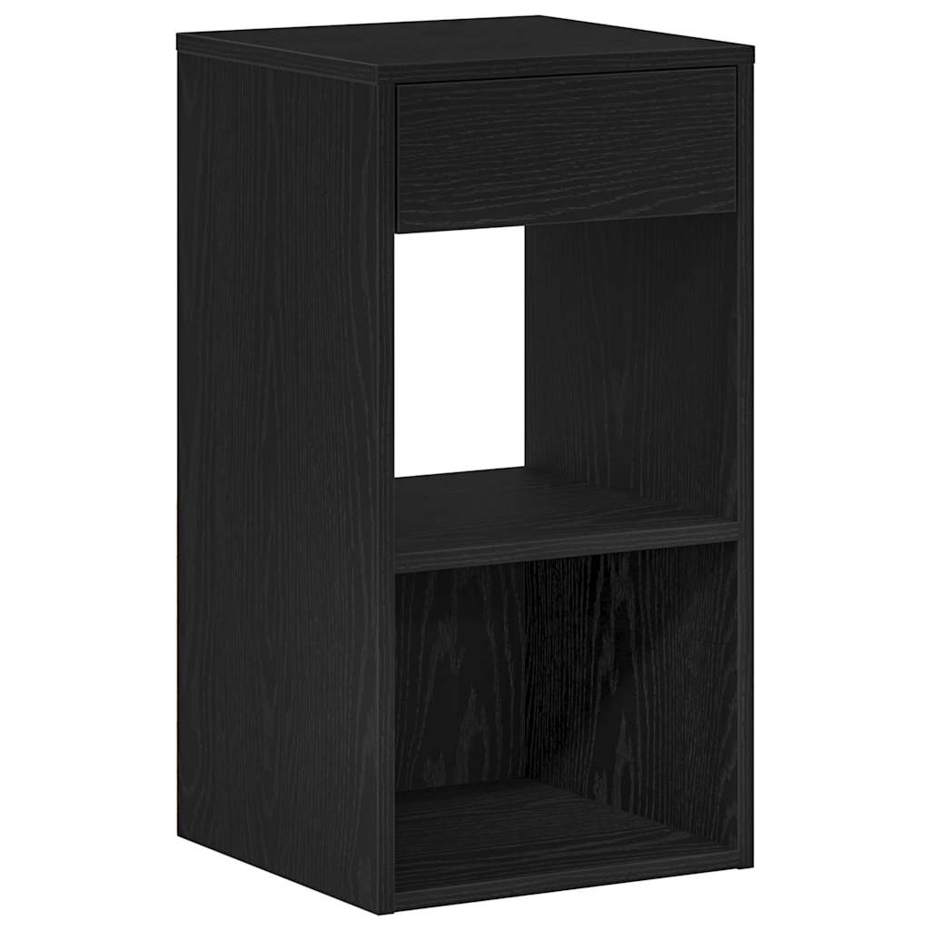 vidaXL Szafki nocne z szufladą, 2 szt., czarne, 35x34x66,5 cm