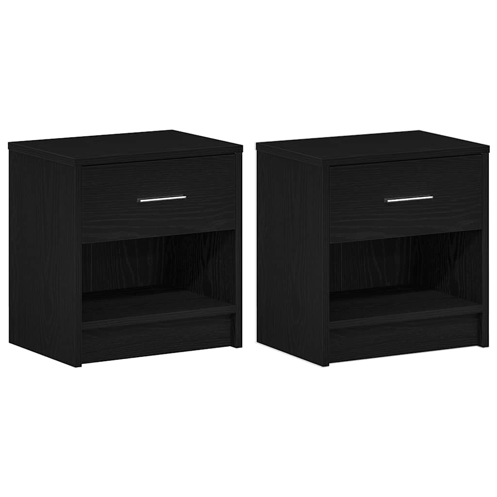 vidaXL Szafki nocne 2 szt. z szufladą czarne 39x28x41 cm