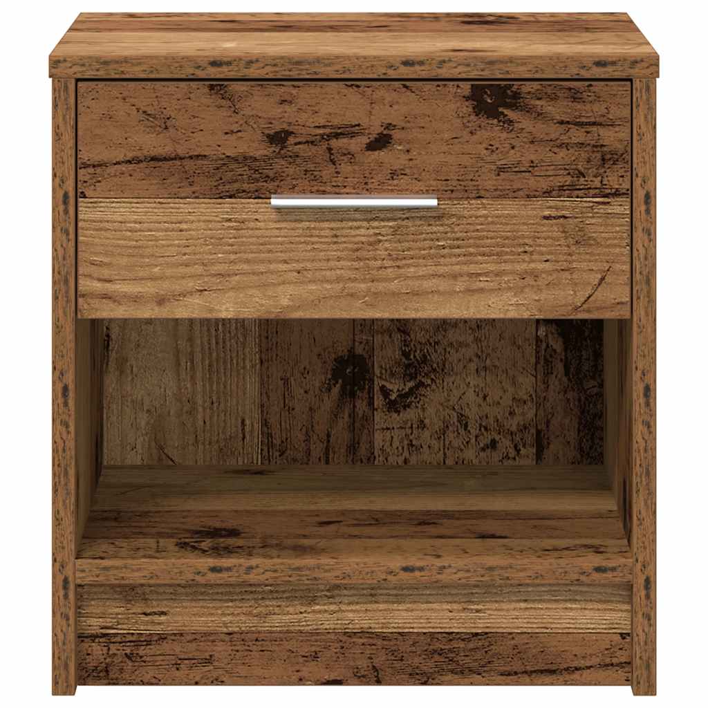 vidaXL Szafka nocna z szufladą Stare drewno 39x28x41 cm