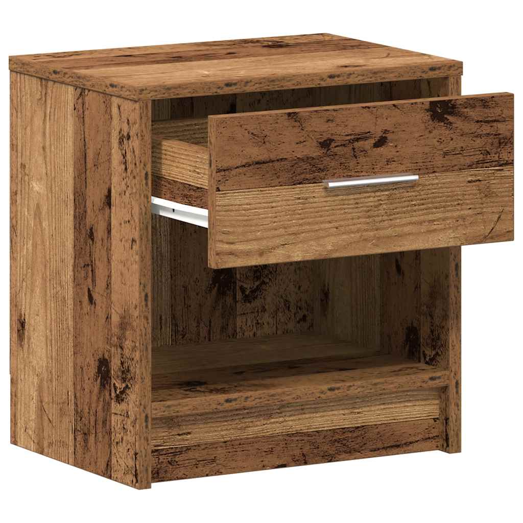 vidaXL Szafka nocna z szufladą Stare drewno 39x28x41 cm