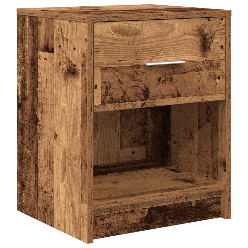 vidaXL Szafki nocne 2 szt. z szufladą Stare drewno 40x34x50 cm