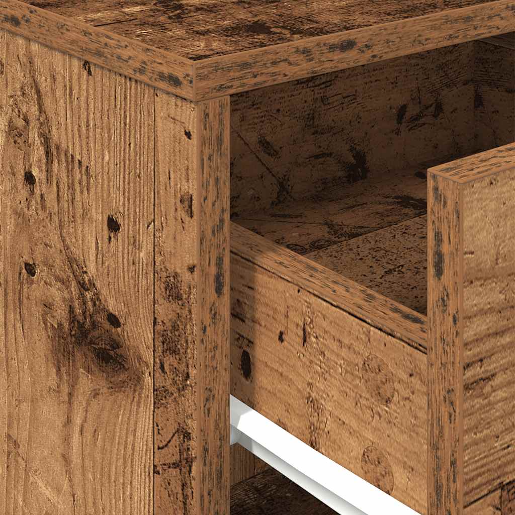 vidaXL Szafki nocne 2 szt. z szufladą Stare drewno 40x34x50 cm