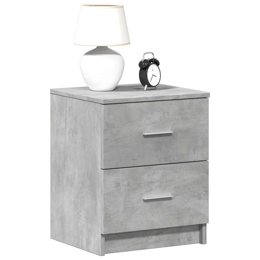 vidaXL Szafka nocna z 2 szufladami, kolor szary betonowy, 40x36x50 cm