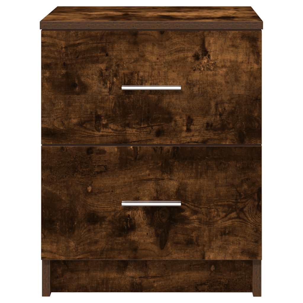 vidaXL Szafki nocne 2 szt. z 2 szufladami, dąb wędzony, 40x36x50 cm