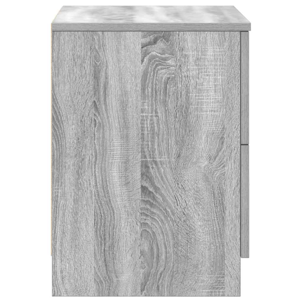vidaXL Szafka nocna z 2 szufladami Szary Sonoma 40x36x50 cm