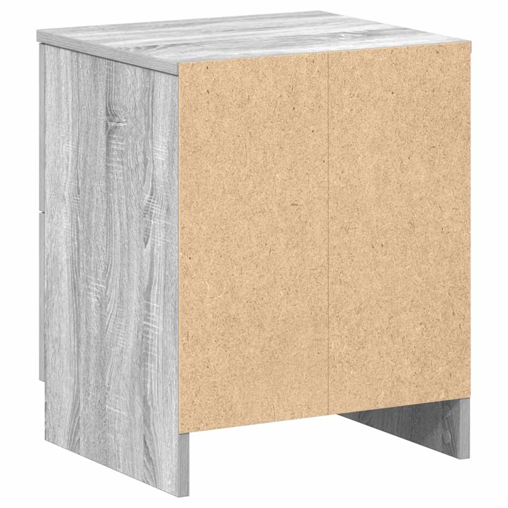 vidaXL Szafka nocna z 2 szufladami Szary Sonoma 40x36x50 cm