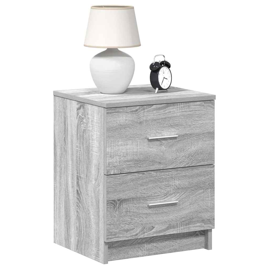 vidaXL Szafka nocna z 2 szufladami Szary Sonoma 40x36x50 cm