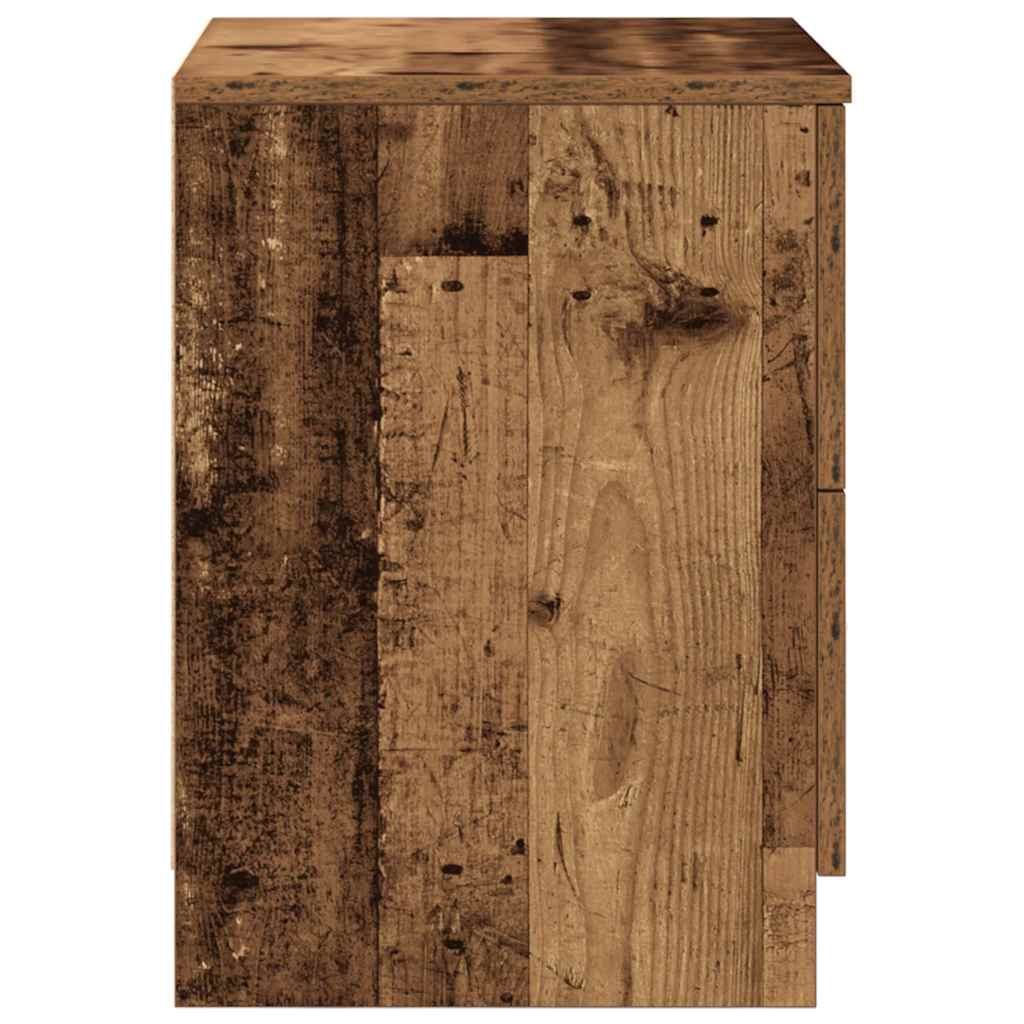 vidaXL Szafka nocna z 2 szufladami Stare drewno 40x36x50 cm