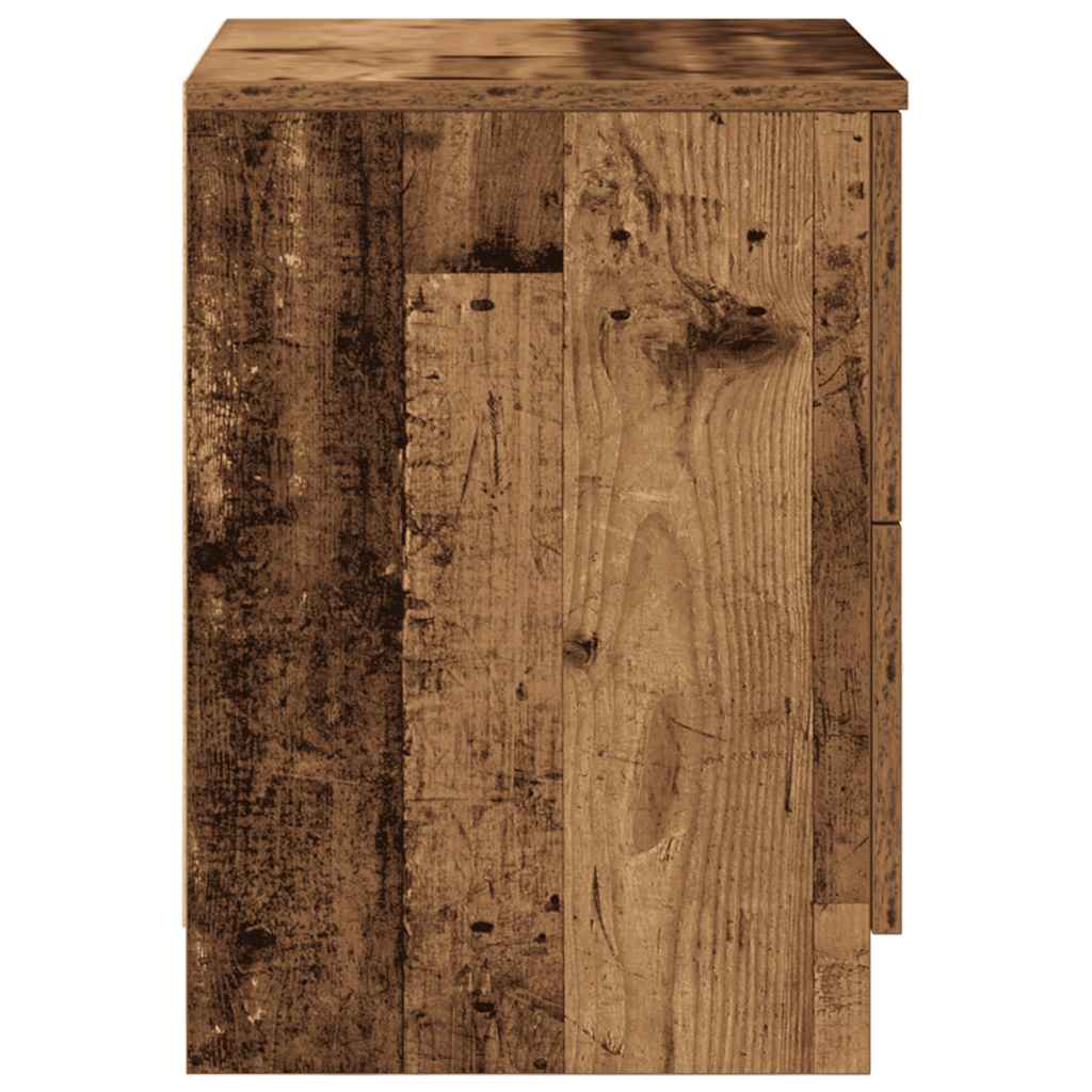 vidaXL Szafki nocne 2 szt. z 2 szufladami Stare drewno 40x36x50 cm