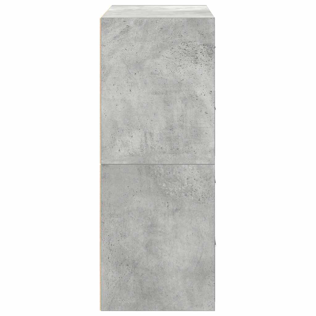 vidaXL Szafki z 2 szufladami, 2 szt., szarość betonu, 60x31x40 cm