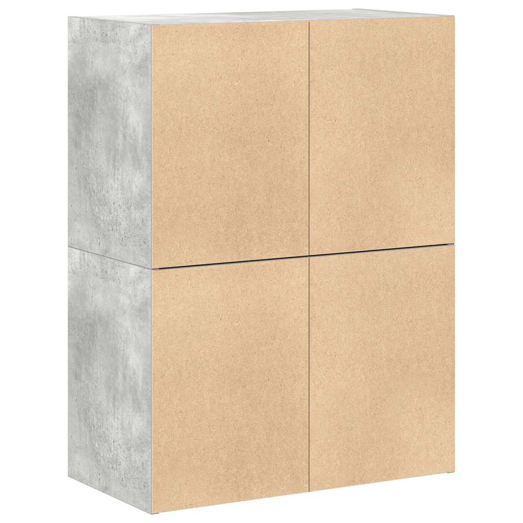 vidaXL Szafki z 2 szufladami, 2 szt., szarość betonu, 60x31x40 cm
