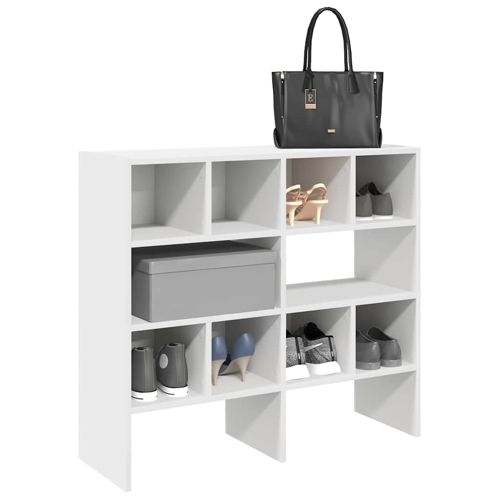 vidaXL Stojaki na buty 2 szt., sztaplowane, białe, 89,5x30x40 cm