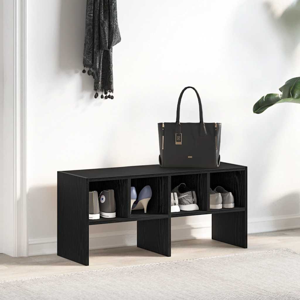 vidaXL Stojak na buty, sztaplowany, czarny, 89,5x30x40 cm