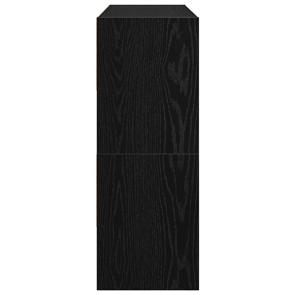 vidaXL Stojaki na buty 2 szt., sztaplowany, czarny, 89,5x30x40 cm